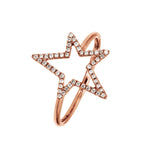 Adamar Jewels LUZ Mito Ring in 18K rose gold set with diamonds