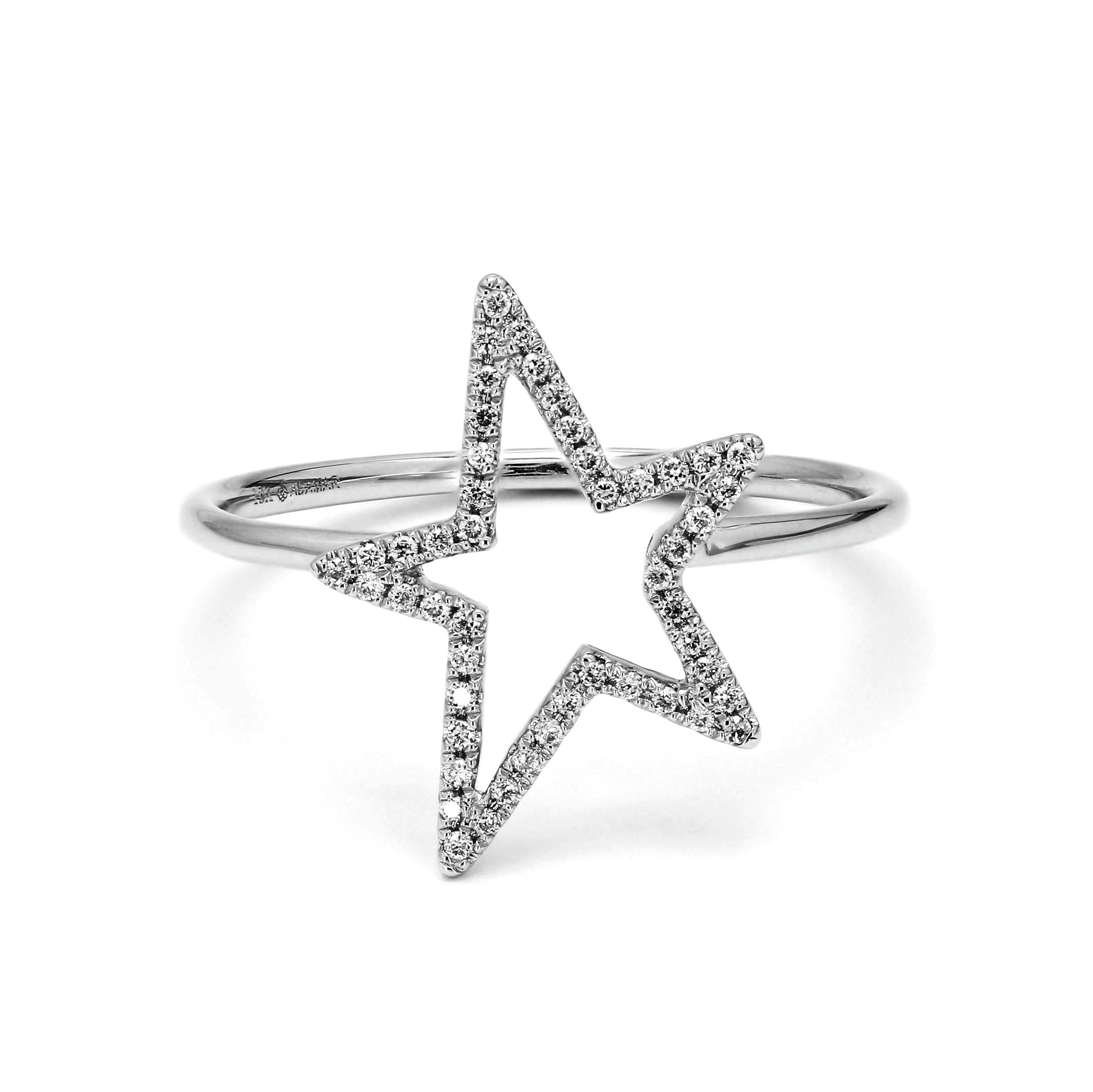 Adamar Jewels LUZ Mito Ring in 18K white gold set with diamonds