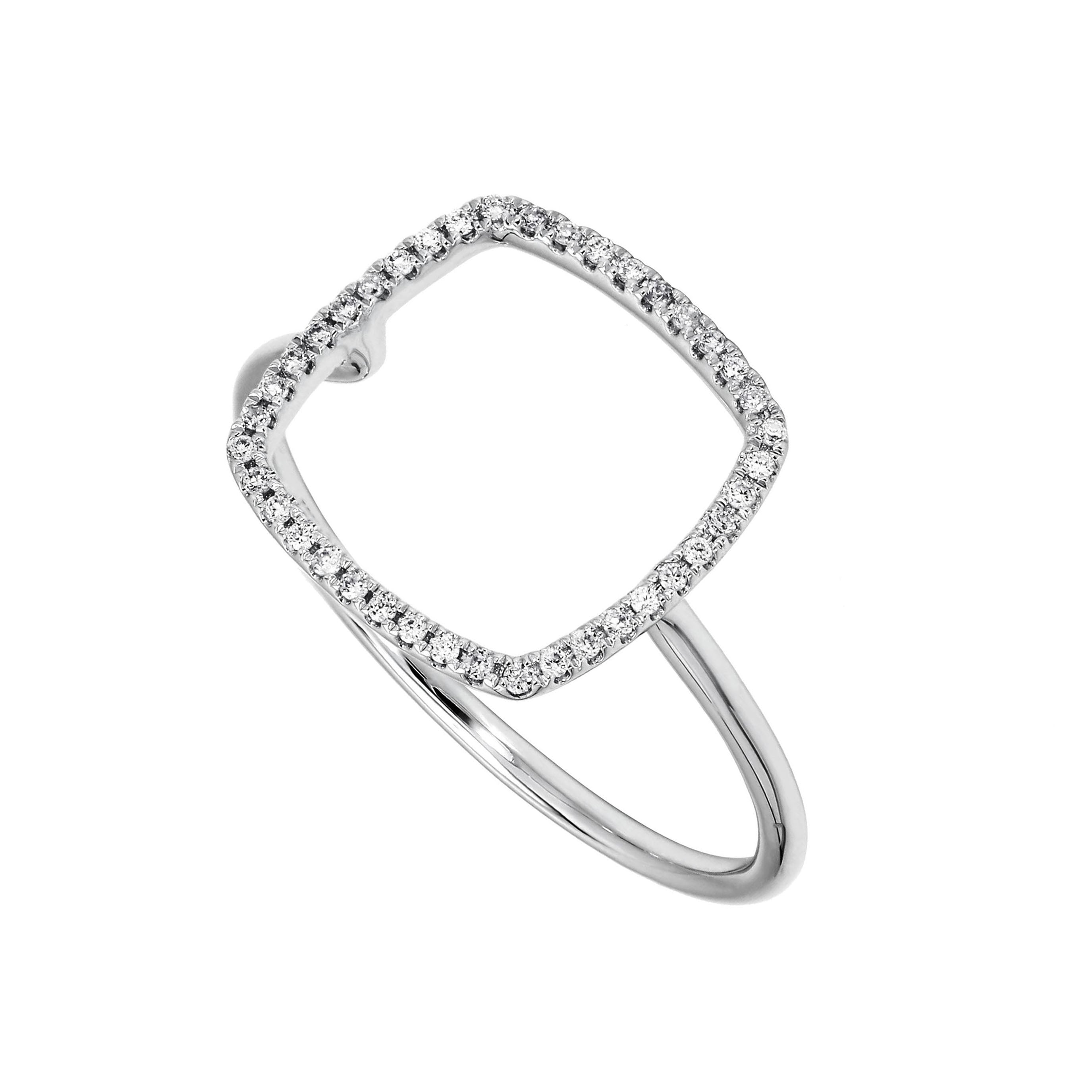 Adamar Jewels LUZ Brisa Ring in 18K white gold set with diamonds
