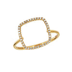 Adamar Jewels LUZ Brisa Ring in 18K yellow gold set with diamonds