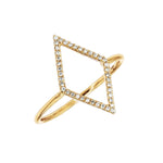 Adamar Jewels LUZ Cometa Ring in 18K yellow gold set with diamonds